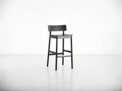 Woud Barstol Svart Malt Ek