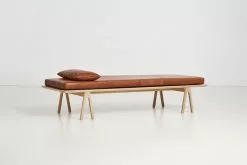 Woud Level Daybed Hvitpigmentert Eik Skinn Nougat -Bord Försäljningsbutik 101024 level oakgenova 3 1