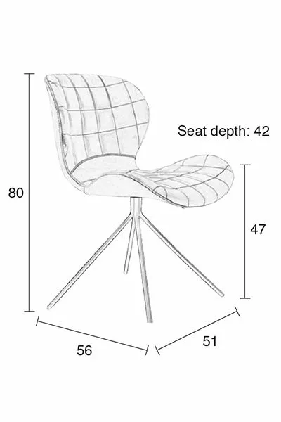 Zuiver OMG Stol 2stk Brun 8 Zuiver OMG Stol 2stk Brun - Bild 6