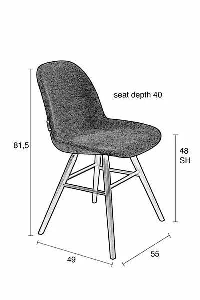 Zuiver Albert Kuip Soft Stol Beige 2stk 14 Zuiver Albert Kuip Soft Stol Beige 2stk - Bild 12