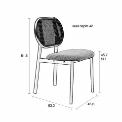Zuiver Spike Stol Natur / Grå -Bord Försäljningsbutik 1100471 14crop 1