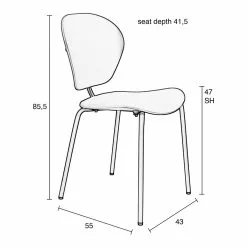 Zuiver "The Ocean Chair" Stol Resirkulert Plast 2stk Flere Farger -Bord Försäljningsbutik 1100496 9 1000x1000