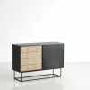 Woud Virkad Hög Svart Ek -Bord Försäljningsbutik 120310 virka sideboard 1