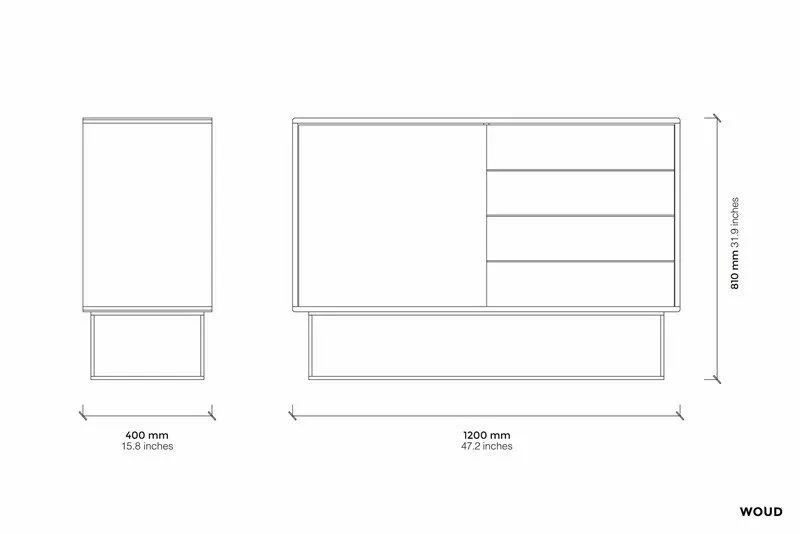Woud Virkad Hög Svart Ek 4 Woud Virkad Hög Svart Ek - Bild 2