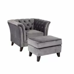 Martinsen Fifth Avenue Soffa 1 Sits Grå Velour -Bord Försäljningsbutik 20160300 20160301 1