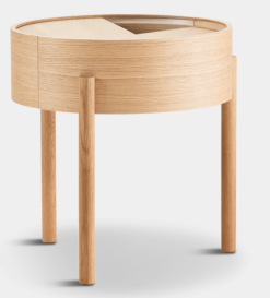 Woud Arc Sidebord Hvit Pigmentert Lakkert Eik 42cm