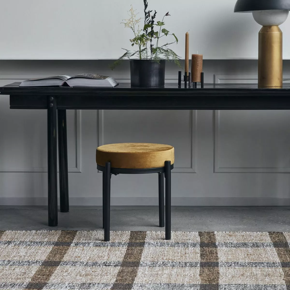 House Doctor Lao Skammel Oker 45x40 Cm 5 House Doctor Lao Skammel Oker 45x40 Cm - Bild 3