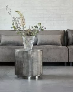 House Doctor Rota Sofabord Børstet Sølv Ø50 Cm -Bord Försäljningsbutik 262791014 10