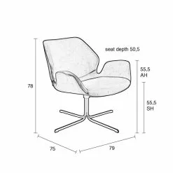 Zuiver Nikki Hvilestol Sort 27 Zuiver Nikki Hvilestol Sort -Bord Försäljningsbutik 3100065 12crop