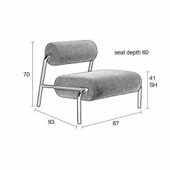 Zuiver Lekima Hvilestol Blå 27 Zuiver Lekima Hvilestol Blå -Bord Försäljningsbutik 3100132 12crop 1