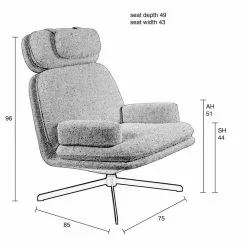 Zuiver Tyler Hvilestol -Bord Försäljningsbutik 3100165 181000 x 1000