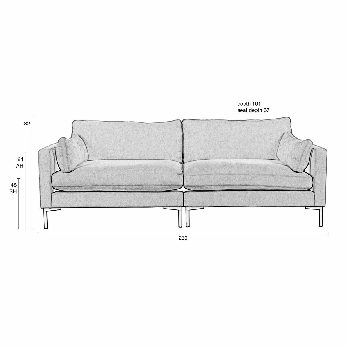 Zuiver Summer Sofa 3-seter Natur 12 Zuiver Summer Sofa 3-seter Natur - Bild 10