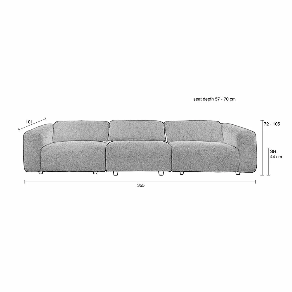 Zuiver Wings Sofa 4.5-seter Flere Farger 19 Zuiver Wings Sofa 4.5-seter Flere Farger - Bild 17
