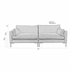 Zuiver Summer Sofa 3-seter Brun -Bord Försäljningsbutik 3200207 9 1000x1000 1