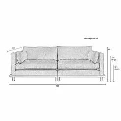 Zuiver Blossom Sofa 3-seter Brun -Bord Försäljningsbutik 3200217 8 1000x1000