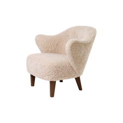 By Lassen Ingeborg Fåtölj Med Fotpall Fårskinn Vit -Bord Försäljningsbutik 570000 pack 1