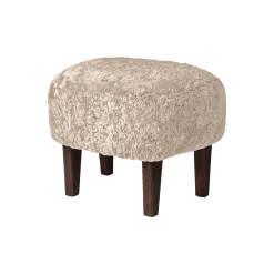 By Lassen Ingeborg Fåtölj Med Fotpall Fårskinn Vit -Bord Försäljningsbutik 590000 1