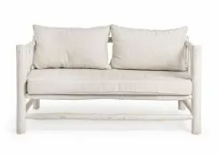 Bizzotto Sahel Sofa 2-seter Hvit Teak -Bord Försäljningsbutik 66205