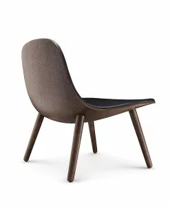 Eva Solo Abalone Lounge Stol Rökt Ek Med Svart Läder -Bord Försäljningsbutik 703004001 loungestol oak smoked leather black bagfra