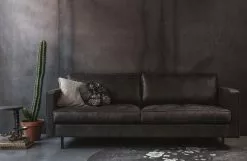 BePureHome Rodeo Classic Soffa 2,5-sits Läder Svart -Bord Försäljningsbutik 8714713081622 2