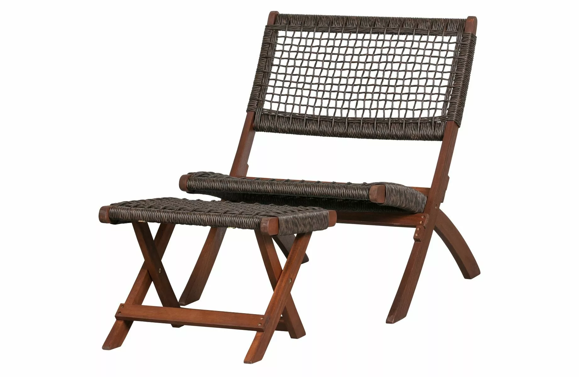 WOOOD Lois Hopfällbar Skammel Mørk Brun 5 WOOOD Lois Hopfällbar Skammel Mørk Brun - Bild 3