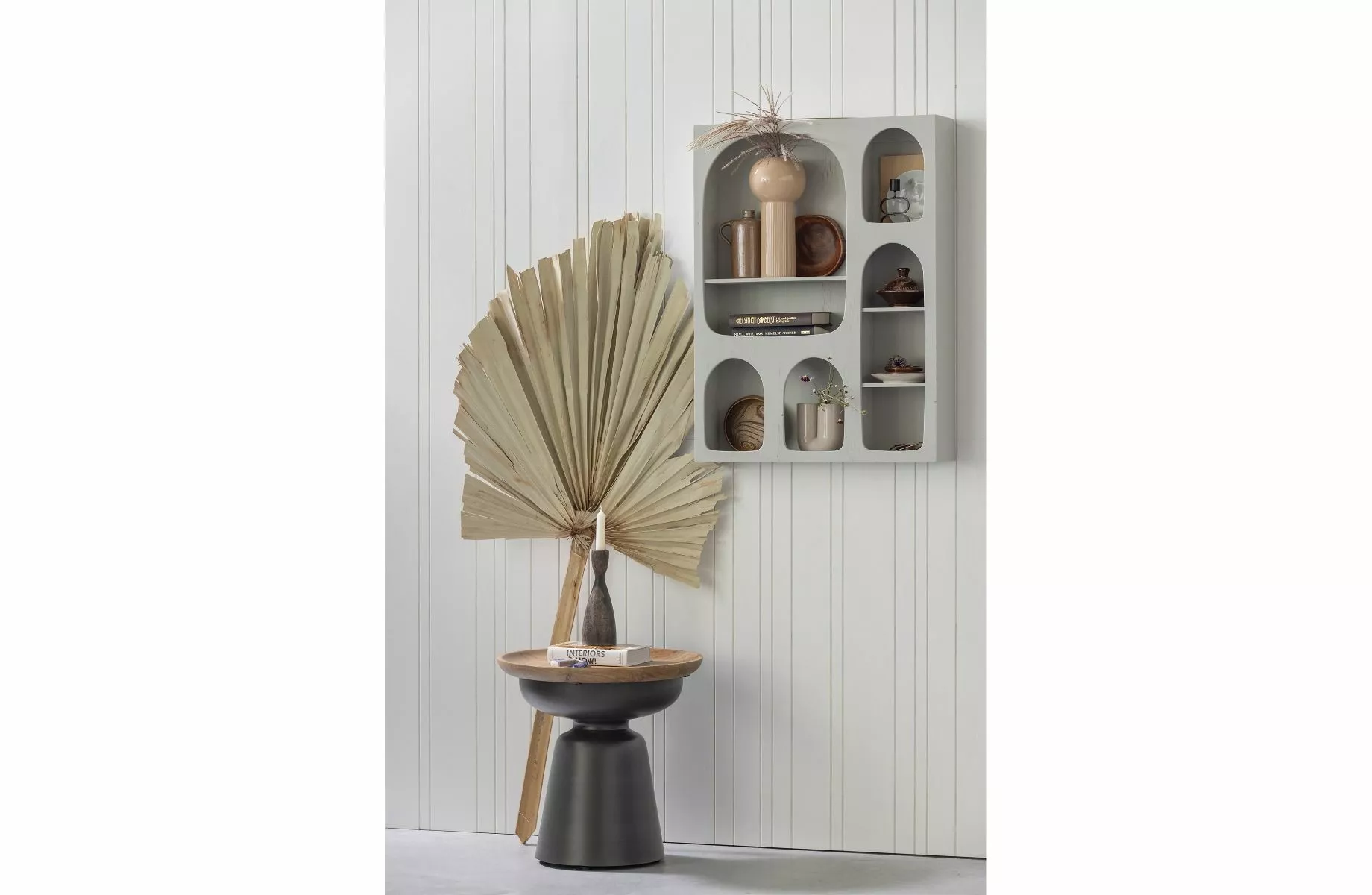 WOOOD Dana Sidebord Tre/Metall Sort Ø48 Cm 5 WOOOD Dana Sidebord Tre/Metall Sort Ø48 Cm - Bild 3