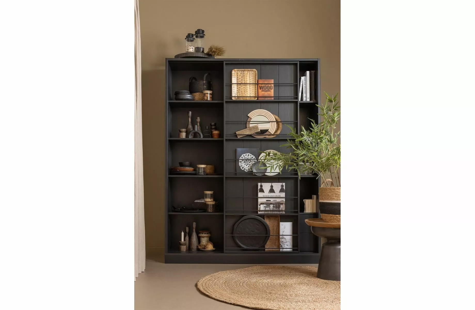 WOOOD Dana Sidebord Tre/Metall Sort Ø48 Cm 6 WOOOD Dana Sidebord Tre/Metall Sort Ø48 Cm - Bild 4