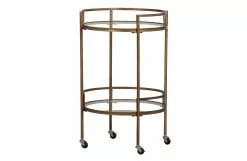 WOOOD Zora Trillebord Metall/Glass Messing Ø50 Cm