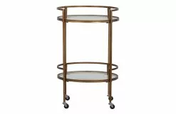 WOOOD Zora Trillebord Metall/Glass Messing Ø50 Cm -Bord Försäljningsbutik 8714713137930 3