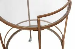 WOOOD Zora Trillebord Metall/Glass Messing Ø50 Cm -Bord Försäljningsbutik 8714713137930 4