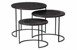 WOOOD Janna Settbord S/3 Mørk Brun -Bord Försäljningsbutik 8714713145737 5