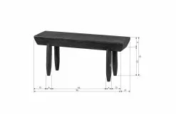 BePureHome Stallbänk Svart 96 Cm -Bord Försäljningsbutik 8714713148233 6