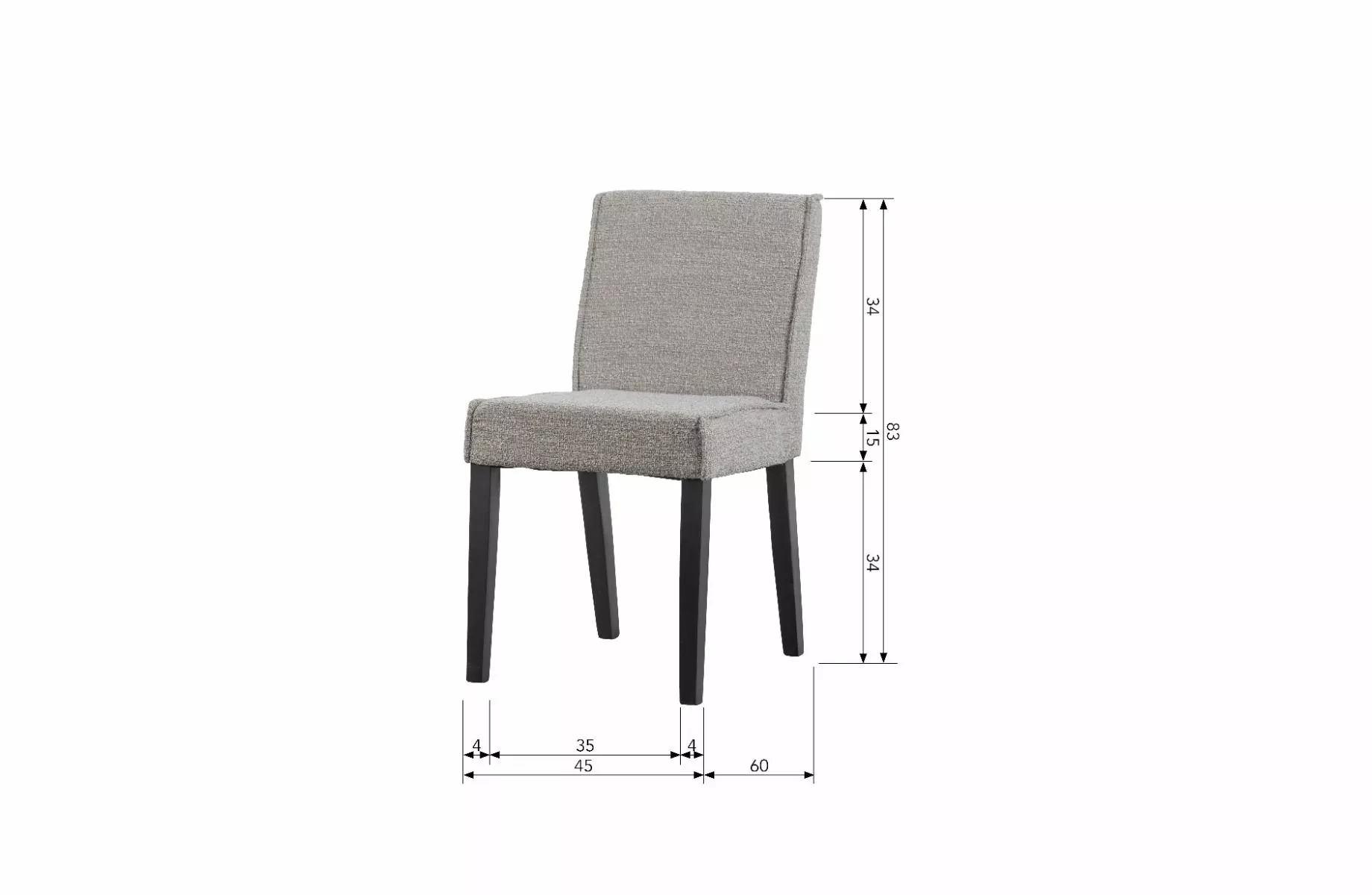 WOOOD Tessel Spisestol Grå 2 Stk 7 WOOOD Tessel Spisestol Grå 2 Stk - Bild 5