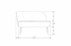 BePureHome Vogue Fåtölj Sammet Vänster Hörn 110 Cm Flerval -Bord Försäljningsbutik 8714713163212 5