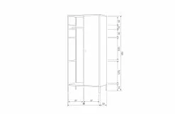 WOOOD Coen Garderobeskap Metall Antrasitt 21 WOOOD Coen Garderobeskap Metall Antrasitt -Bord Försäljningsbutik 8714713169276 50