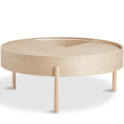 Woud Arc Soffbord Ø89 Cm Flervals-Vitpigmenterad_låda