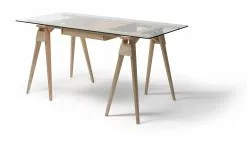 Design House Stockholm Arco Bord Ek Med Glasplatta Och Lådor -Bord Försäljningsbutik arco oak iso preview