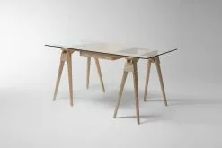 Design House Stockholm Arco Bord Ek Med Glasplatta Och Lådor -Bord Försäljningsbutik arco oak preview