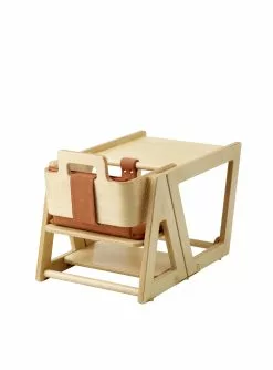 Hindevadgaard Barnstol Bjørkfinner Röd Kudde -Bord Försäljningsbutik b rnestolen bagfra r d