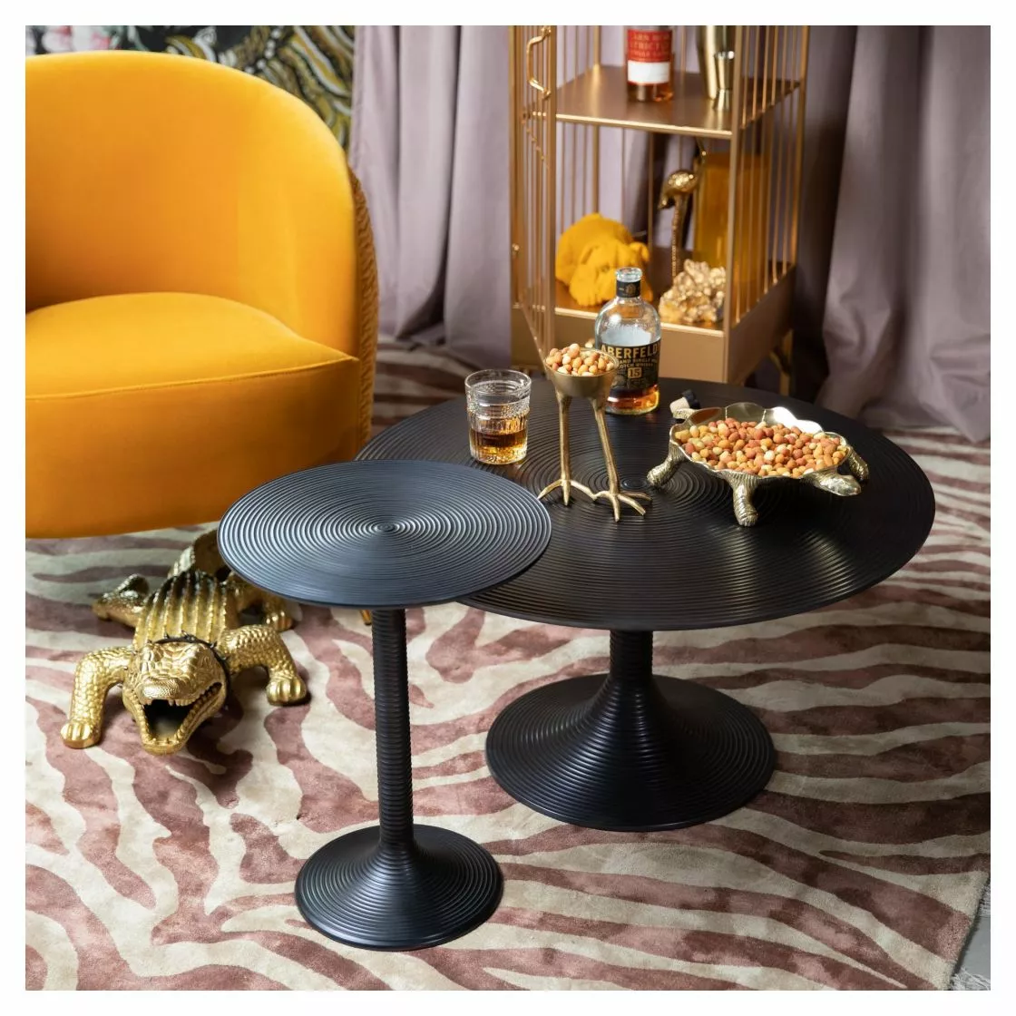 Bold Monkey Hypnotising Sofabord - Gull, Ø77 - Bild 6