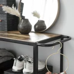 House Doctor Bokhylla Med 4 Hjul Svart / Trä -Bord Försäljningsbutik br0510 03