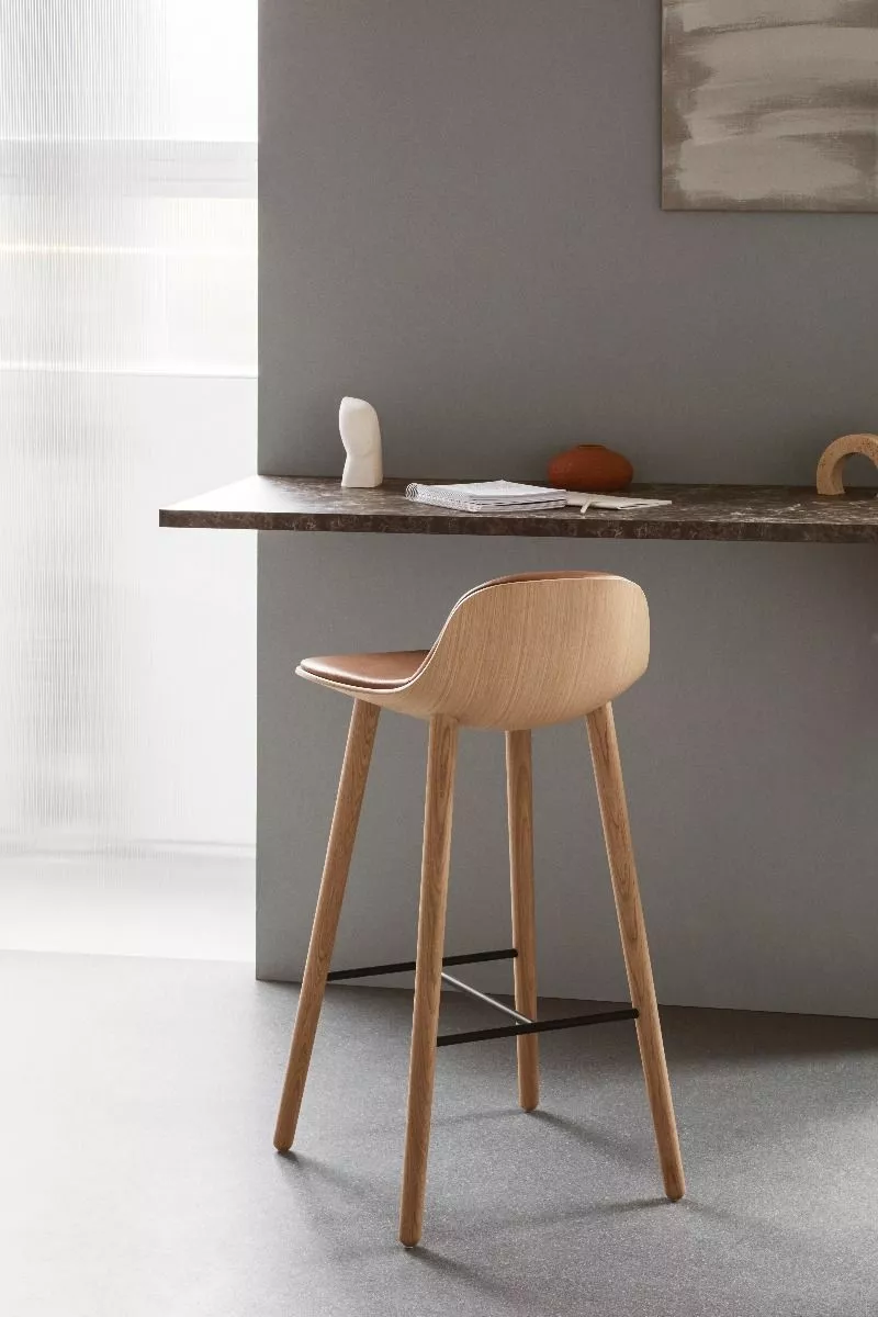 Eva Solo Abalone Barstol Oljad Ek W / Cognac Läder Flerval 7 Eva Solo Abalone Barstol Oljad Ek W / Cognac Läder Flerval - Bild 5