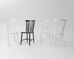 Design House Stockholm Family Stol Nr 2 Vit 2 St -Bord Försäljningsbutik familychairs 1black3white preview