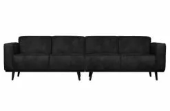 BePureHome Statement 4-sits 280 Cm Suedine Svart -Bord Försäljningsbutik file 1