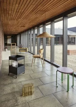 Hübsch Oblique Spisestol Med Lærsete Natur FSC -Bord Försäljningsbutik hubsch aw22 029 8