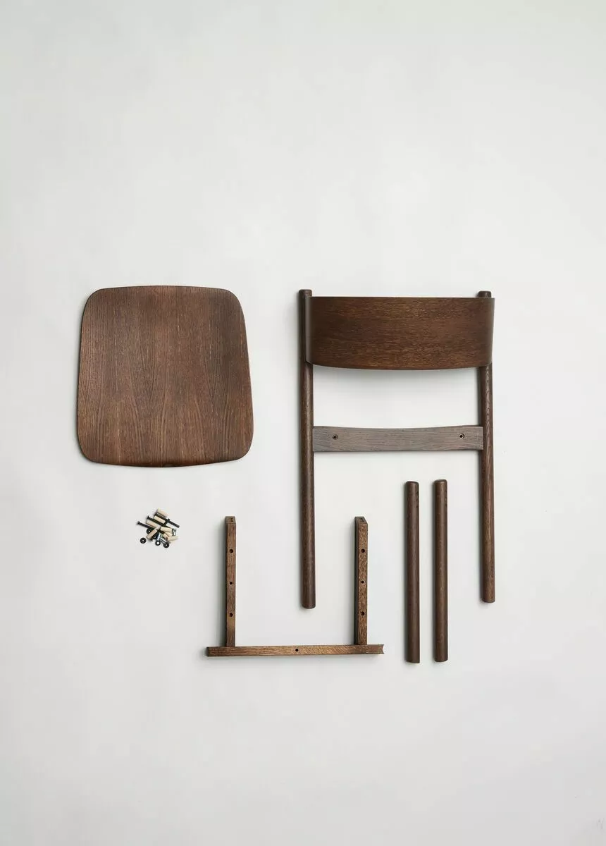 Hübsch Oblique Spisestol Mørk Brun FSC 8 Hübsch Oblique Spisestol Mørk Brun FSC - Bild 6