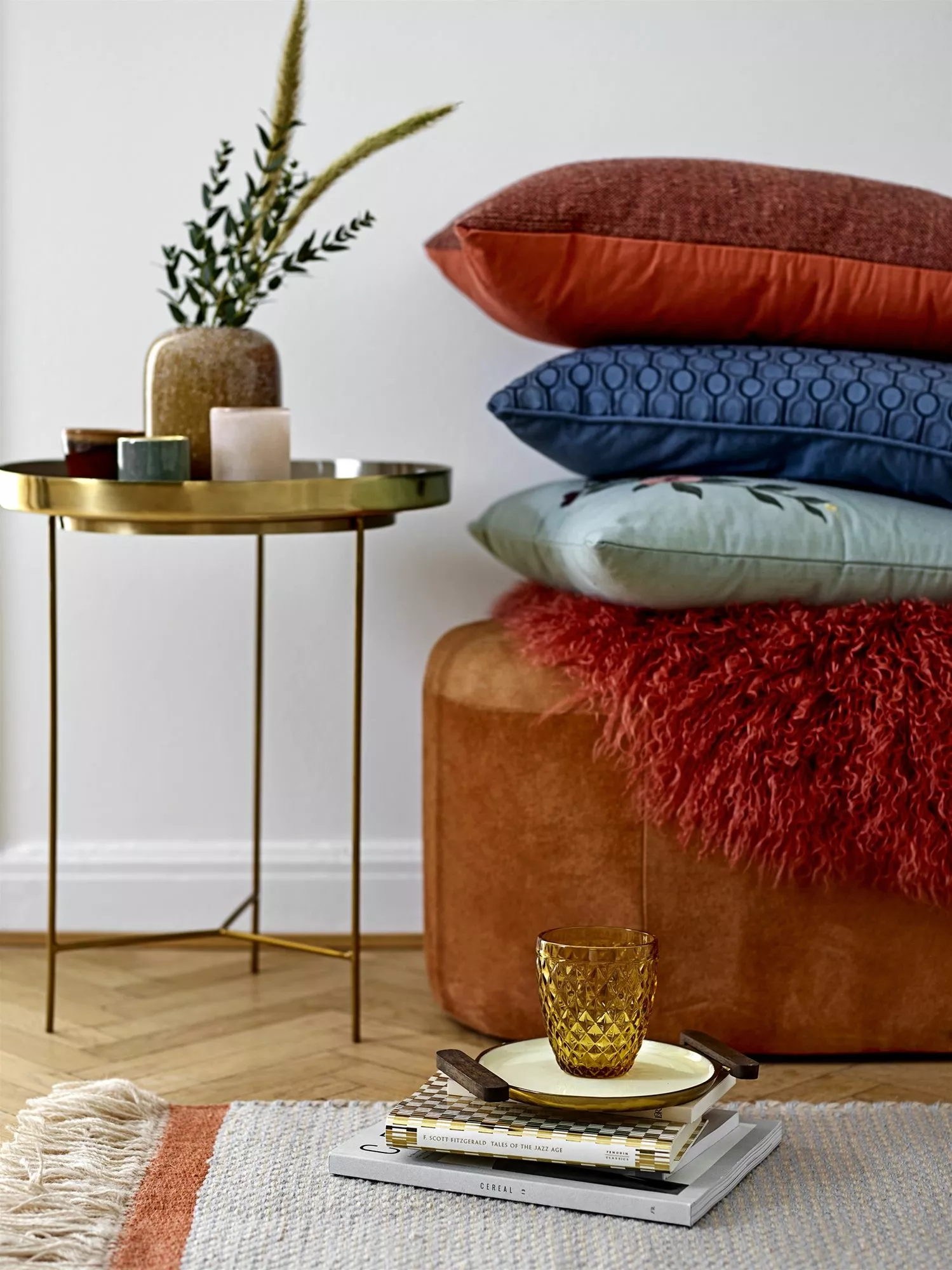 Bloomingville Sola Brickbord Brun Aluminium 5 Bloomingville Sola Brickbord Brun Aluminium - Bild 3