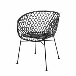 Bloomingville Kama Lounge Chair Black Rat -Bord Försäljningsbutik imagehandler 26 1 3