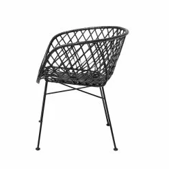 Bloomingville Kama Lounge Chair Black Rat -Bord Försäljningsbutik imagehandler 28 1 2