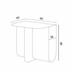 Northern Mass Sidobord Flerval -Bord Försäljningsbutik massdimension